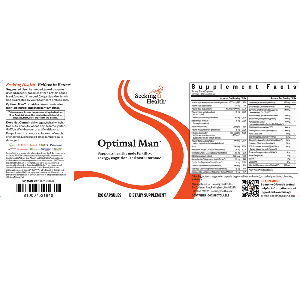 Product image for Optimal Man.