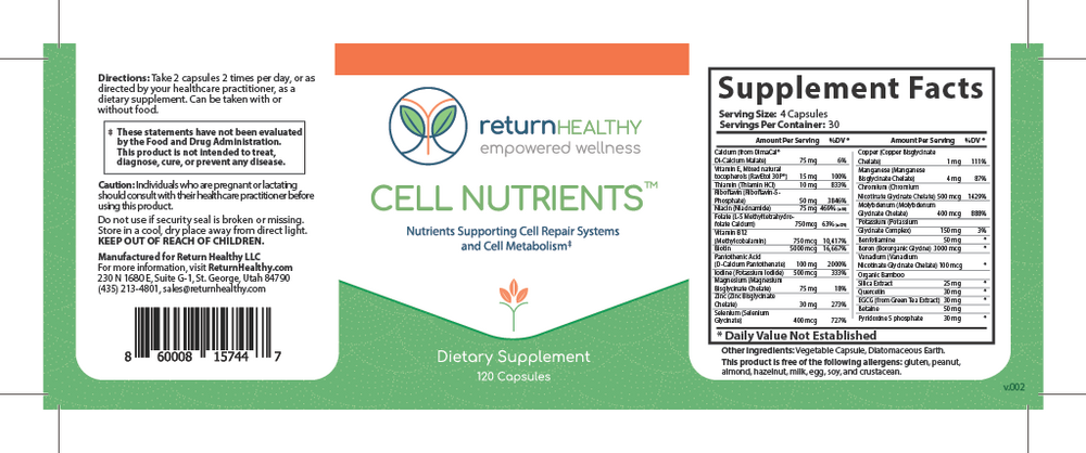 Product image for Cell Nutrients.