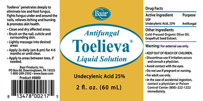 Toelieva Antifungal Liquid Solution 60 Milliliters