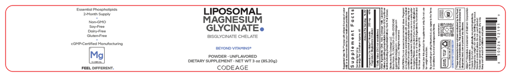 Product image for Liposomal Magnesium Glycinate Powder.