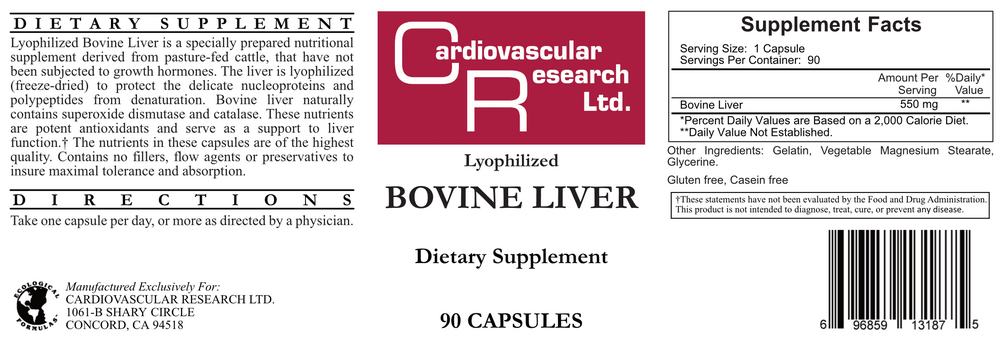 Product image for Lyophilized Bovine Liver.
