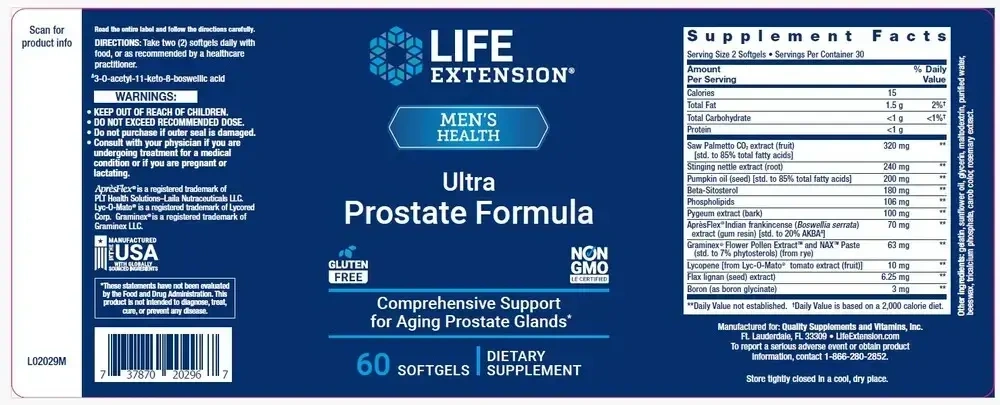 Product image for Ultra Prostate Formula.