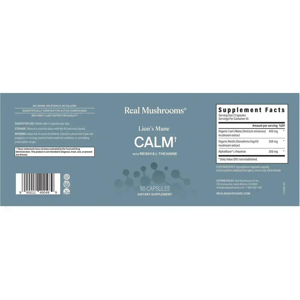Product image for Lion's Mane Calm (with Reishi &amp; L-Theanine).