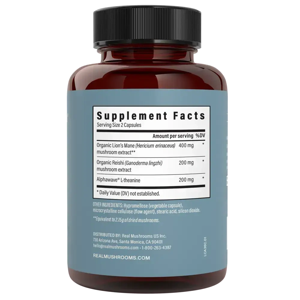 Product image for Lion's Mane Calm (with Reishi &amp; L-Theanine).
