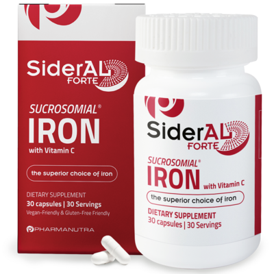 Product image for SiderAL Forte (Sucrosomial® Iron with Vitamin C) (30 capsules).