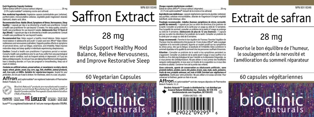 Product image for Saffron Extract 28 mg.