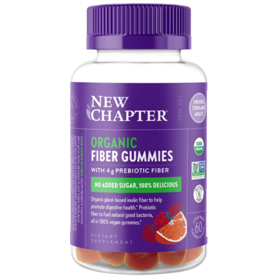 Organic Fiber Gummies, Raspberry 60 gummies