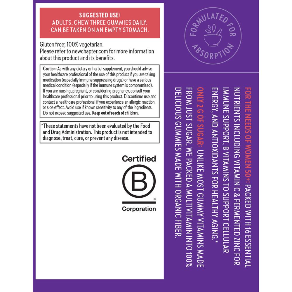 Product image for Women's 50+ Multivitamin Gummies.