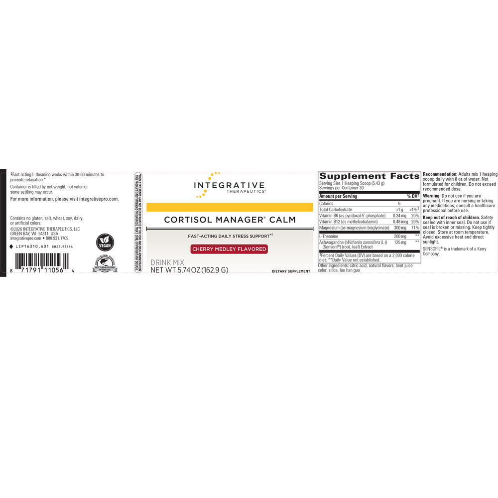 Product image for Cortisol Manager® Calm, Cherry Medley.