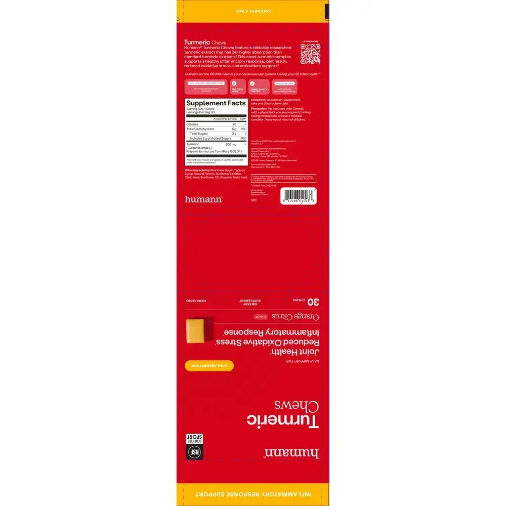 Product image for Turmeric Chews, Orange.