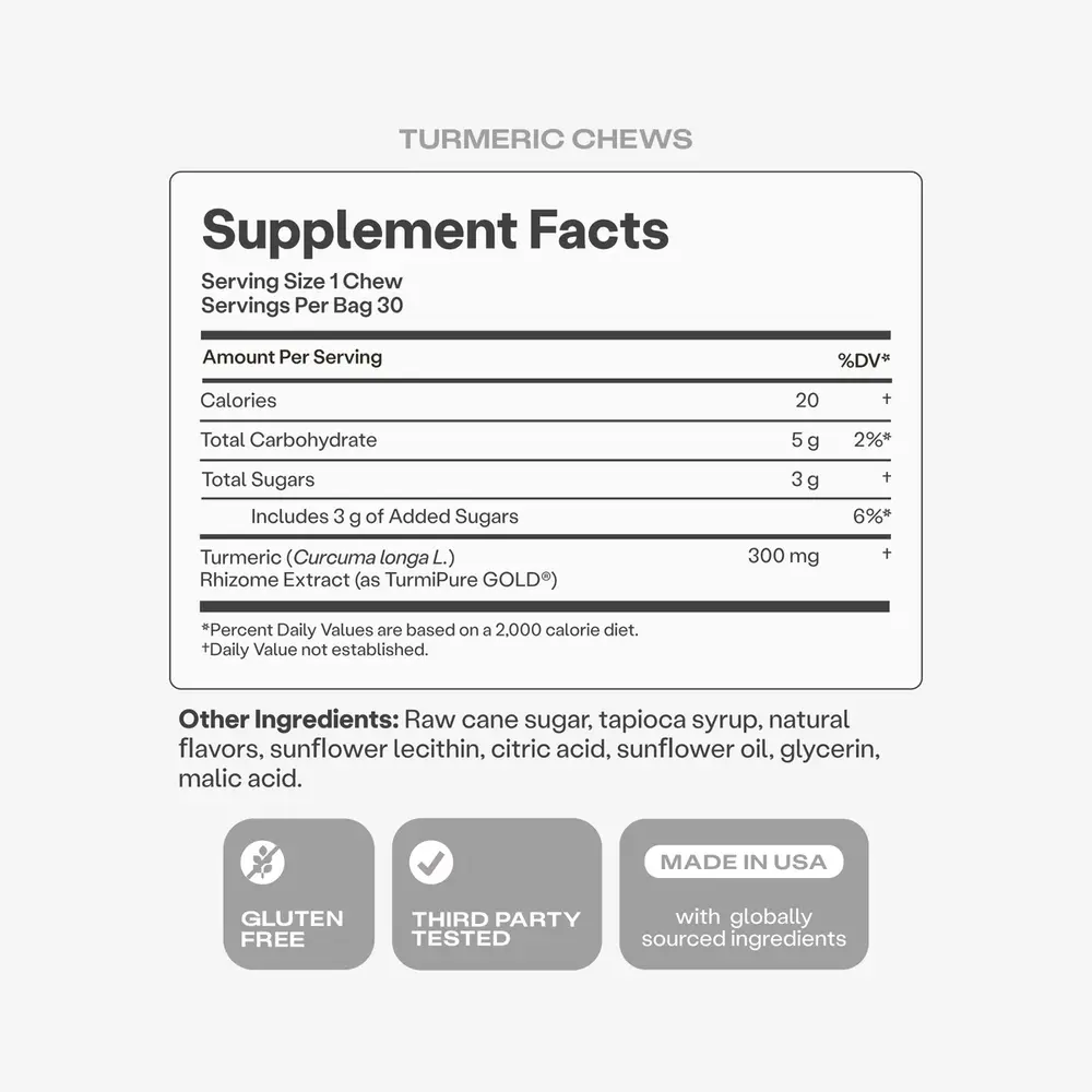Product image for Turmeric Chews.