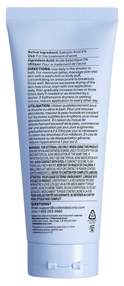 Product image for Shaant Hydrating Body Scrub Acne Treatment (OTC) - 2% Salicylic Acid.