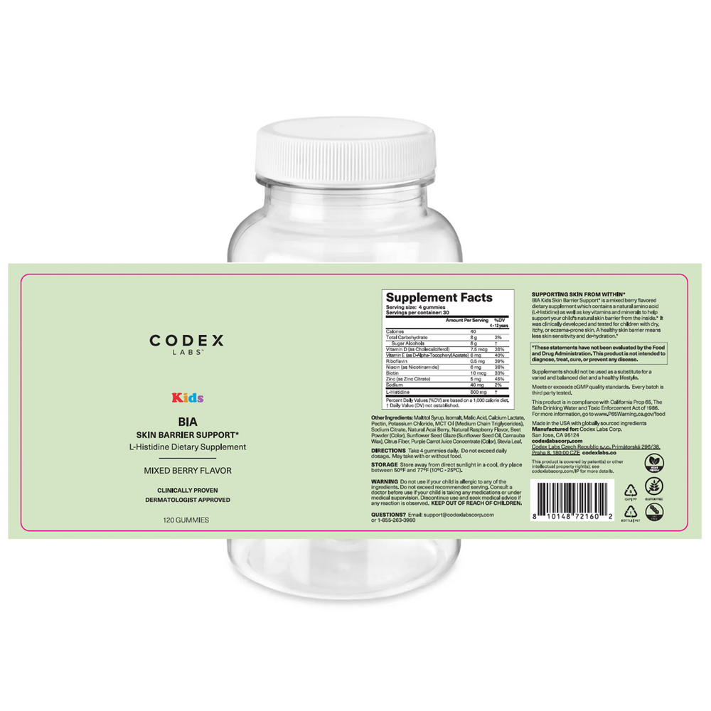Product image for Bia Kids Skin Barrier Support L-Histidine.