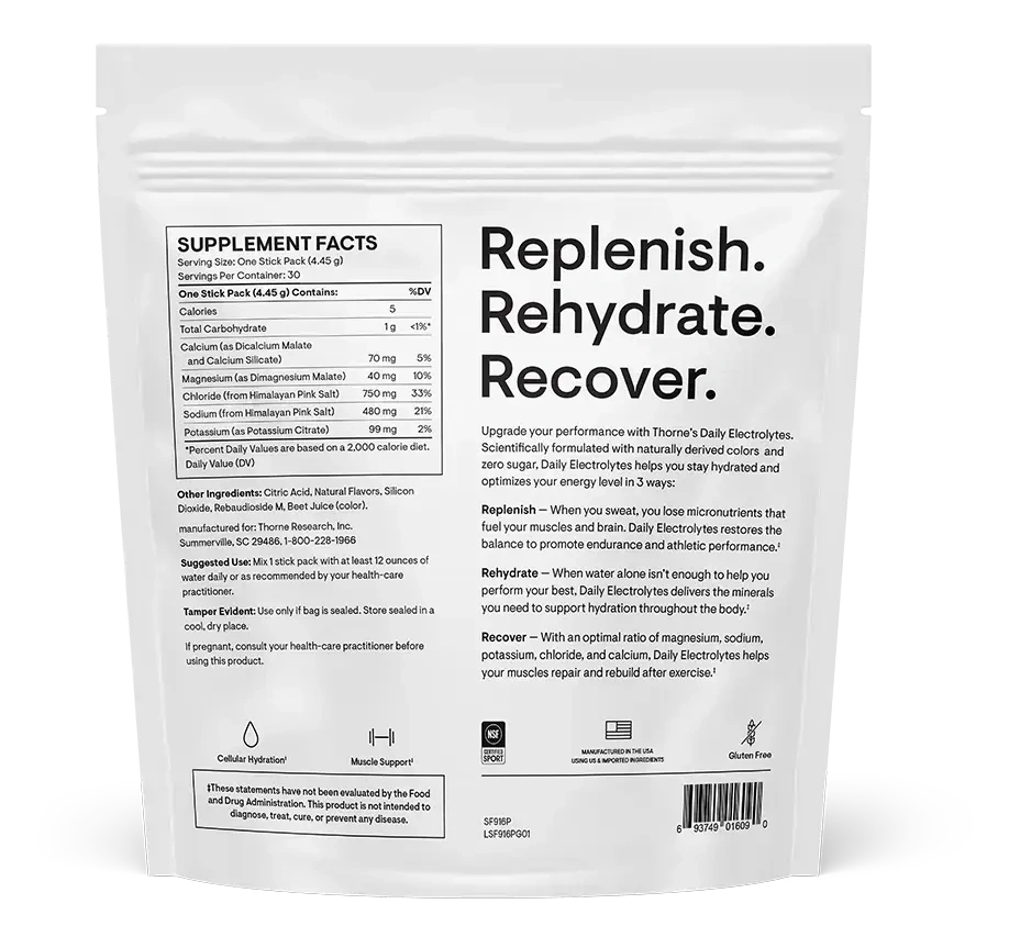 Product image for Daily Electrolytes Stick Packs, Strawberry Lemonade.