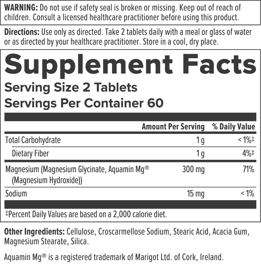 Product image for High-Potency Chelated Magnesium Tablets, 150 mg.
