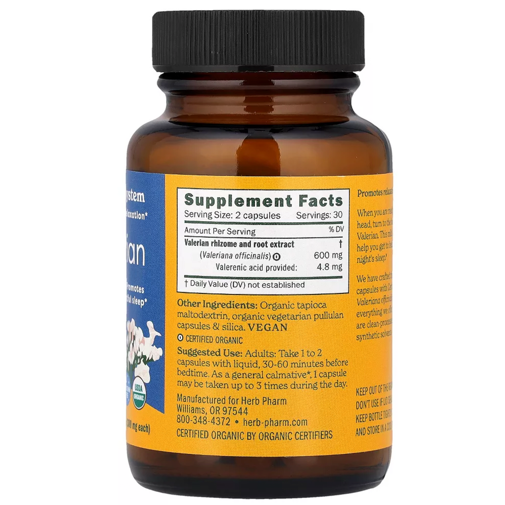 Product image for Valerian Rhizome and Root Extract, 600 mg.