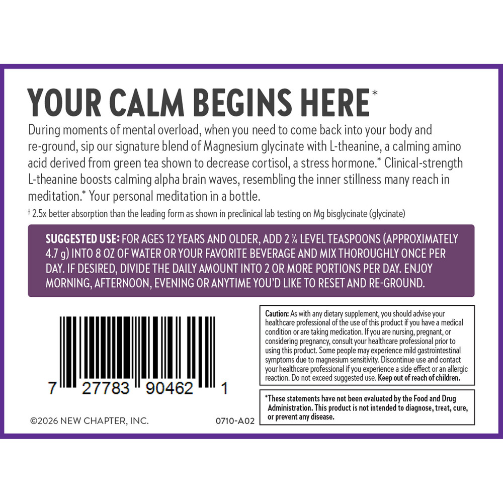 Product image for Magnesium + L Theanine Powder, Lavender Lemon.