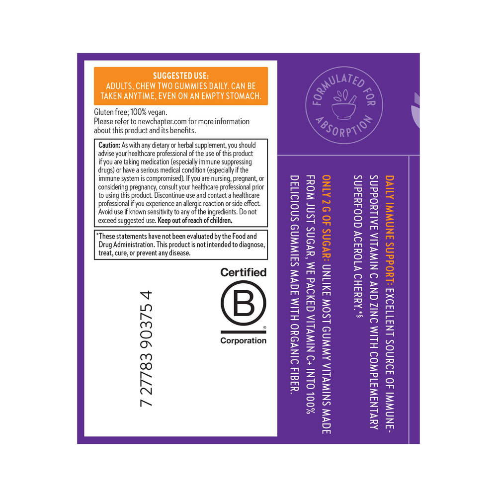 Product image for Immune Defense Vitamin C+ Gummy, Citrus.