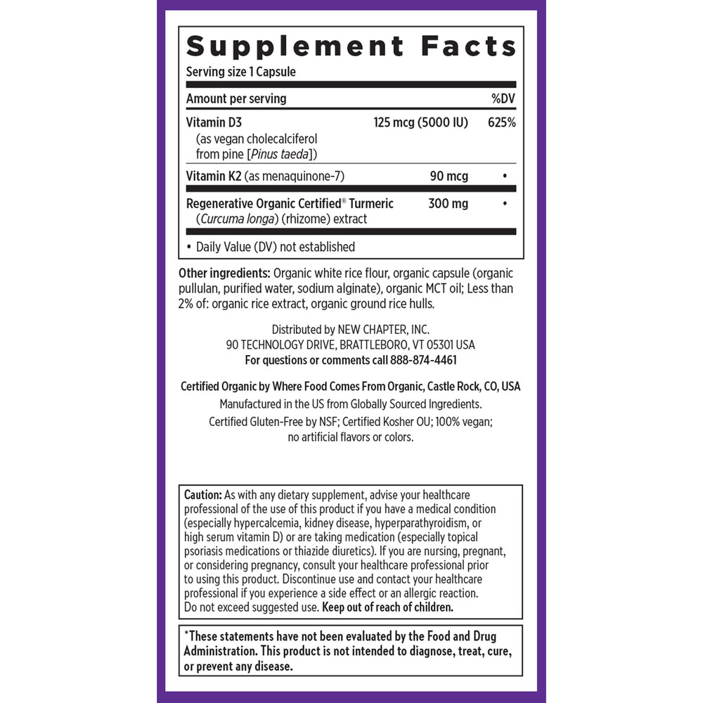 Product image for Advanced D3 &amp; K2 + Turmeric.