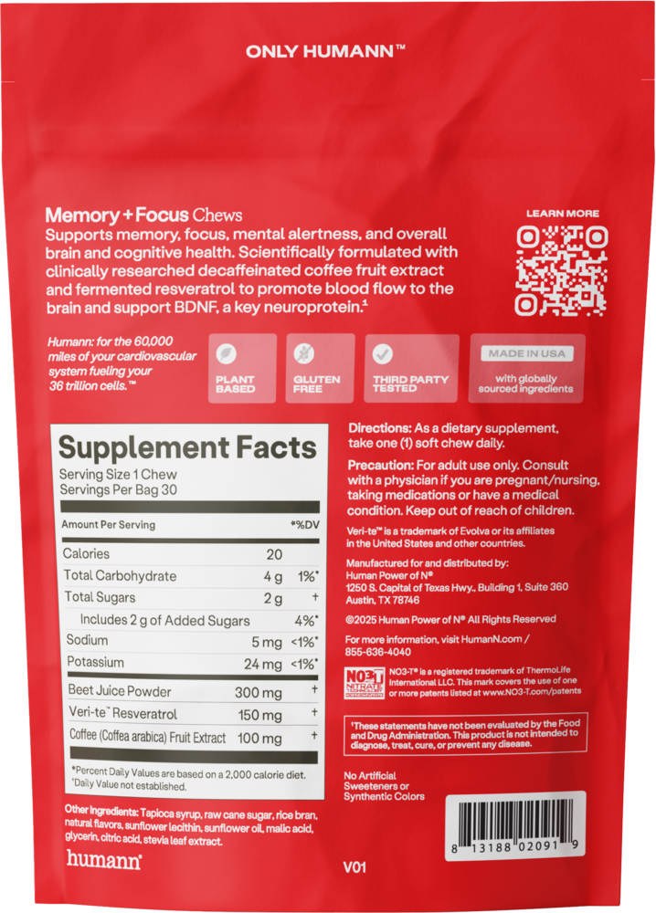 Product image for Memory+Focus Chews.