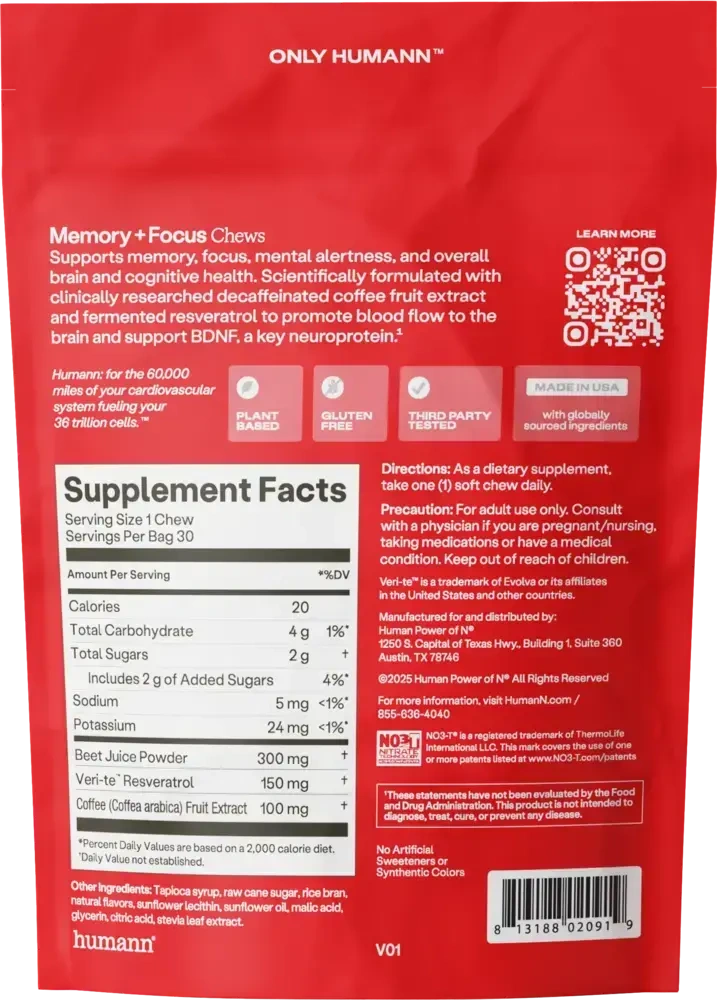 Product image for Memory+Focus Chews.