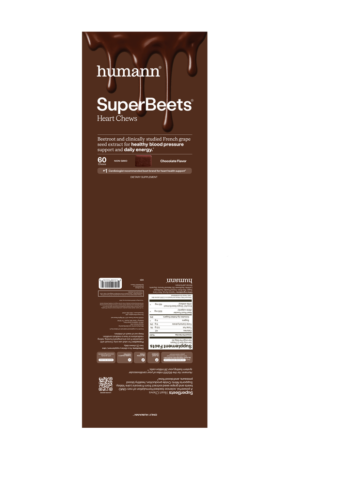 Product image for SuperBeets Heart Chews, Chocolate.