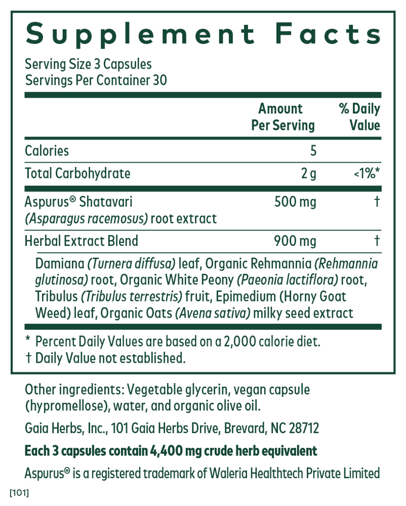 Product image for Shatavari Complex, Supports Vaginal Lubrication During Hormonal Changes Normal to Menopause.