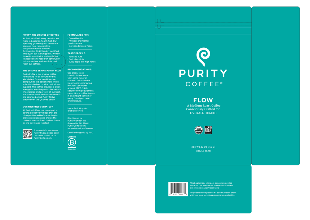 Product image for Flow Medium Roast Coffee, Overall Health, Whole Bean.