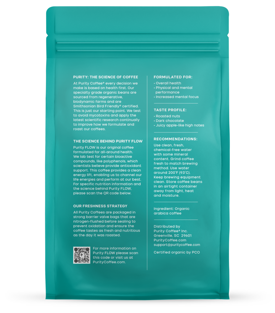Product image for Flow Medium Roast Coffee, Overall Health, Whole Bean.