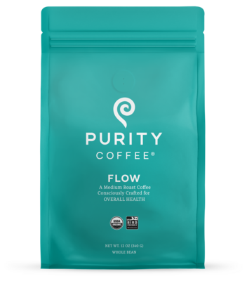 Flow Medium Roast Coffee, Overall Health, Whole Bean 12 Ounces