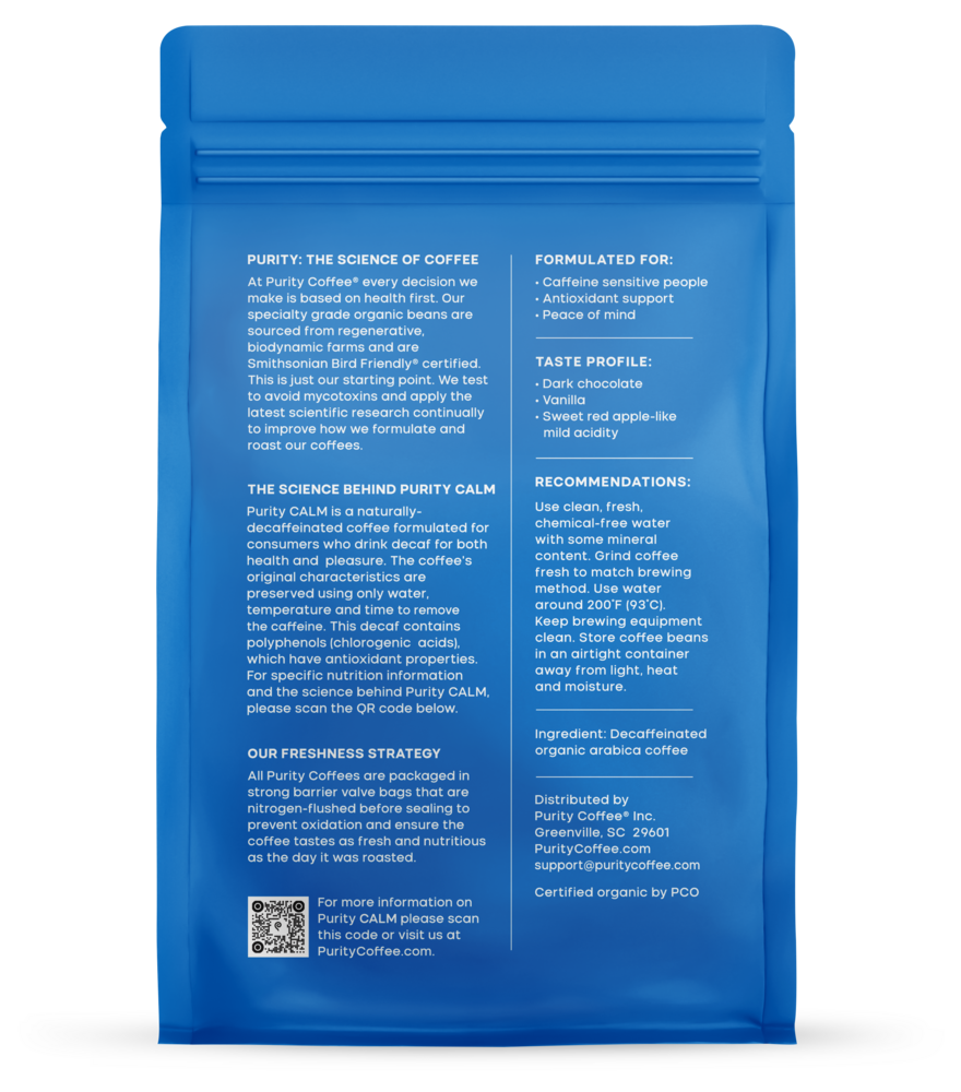 Product image for Calm Decaffeinated Coffee, Whole Bean.