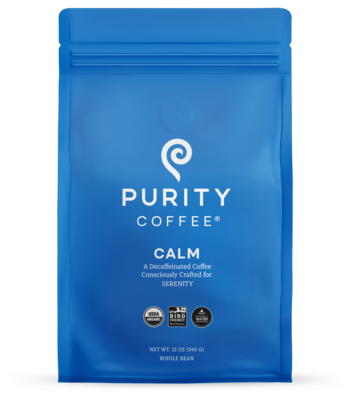 Calm Decaffeinated Coffee, Whole Bean 12 Ounces
