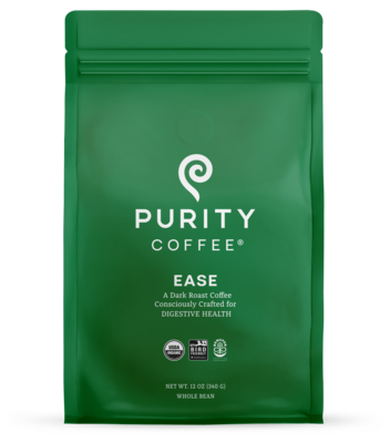Ease Dark Roast Coffee, Digestive Health, Whole Bean 12 Ounces