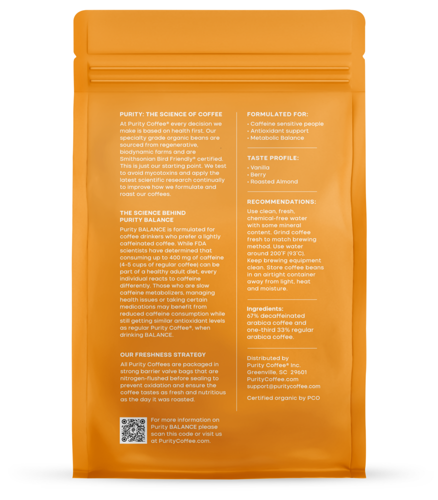 Product image for Balance 2/3 Decaffeinated Coffee, Metabolic Health, Whole Bean.
