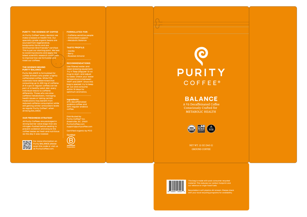 Product image for Balance 2/3 Decaffeinated Coffee, Metabolic Health, Ground.