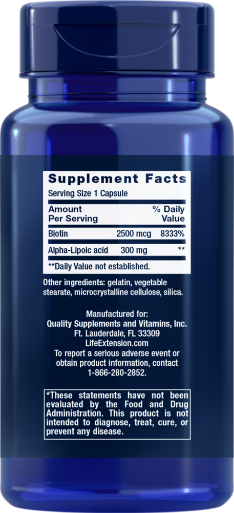 Product image for Alpha-Lipoic Acid with Biotin.