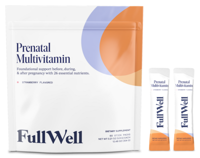 Women's Prenatal Multivitamin Stick Packs, Strawberry  60 packets