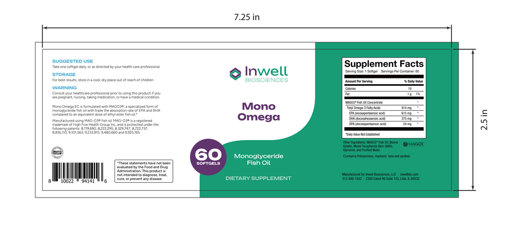 Product image for Mono Omega Monoglyceride Fish Oil Softgels.