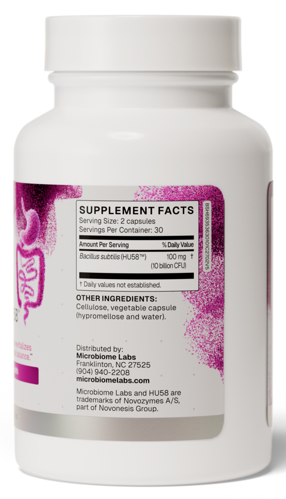 Product image for Bacillus Subtilis, HU58™, 100 mg (10 billion CFU).
