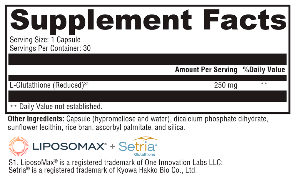 Product image for Liposomal Glutathione.