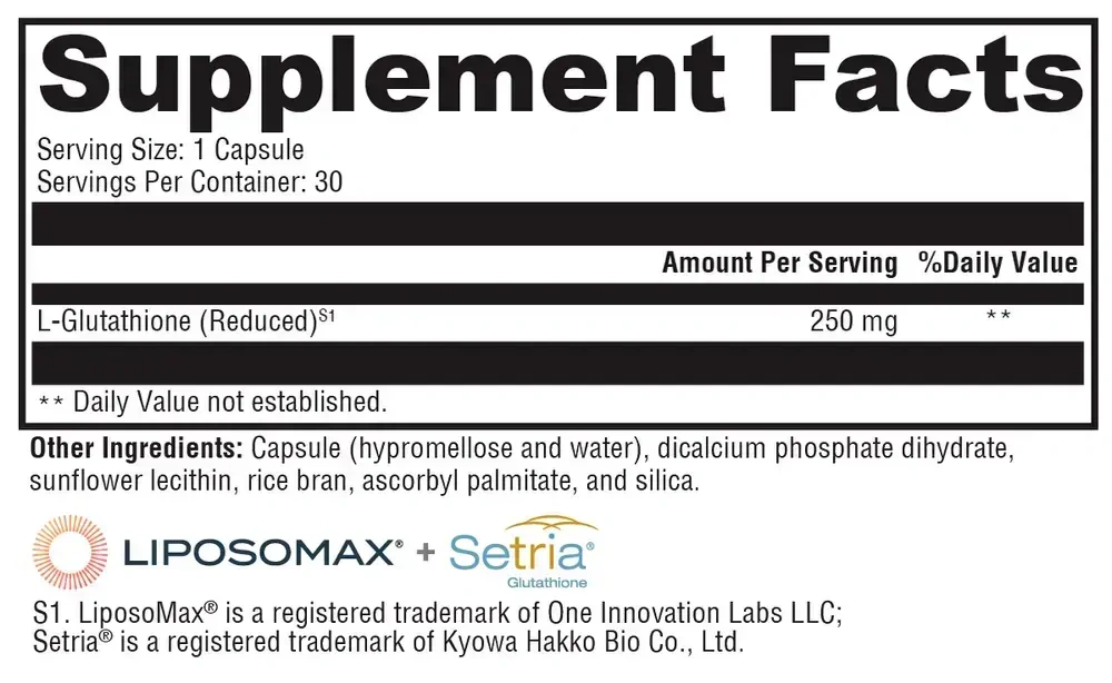 Product image for Liposomal Glutathione.