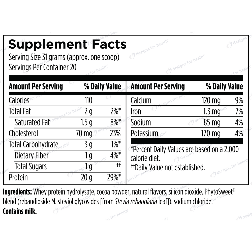 Product image for Hydrolyzed Whey Protein Powder, Chocolate (California Only).