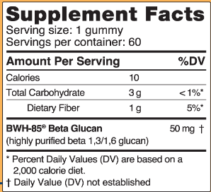 Product image for BWH-85® Beta Glucan Kids Gummies, Citrus Berry.