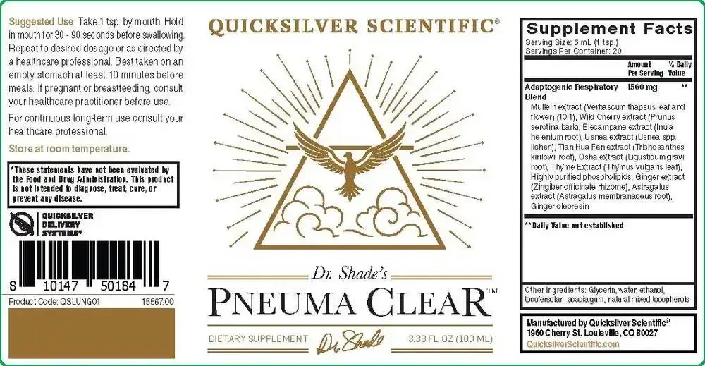 Product image for Dr. Shade's Pneuma Clear.