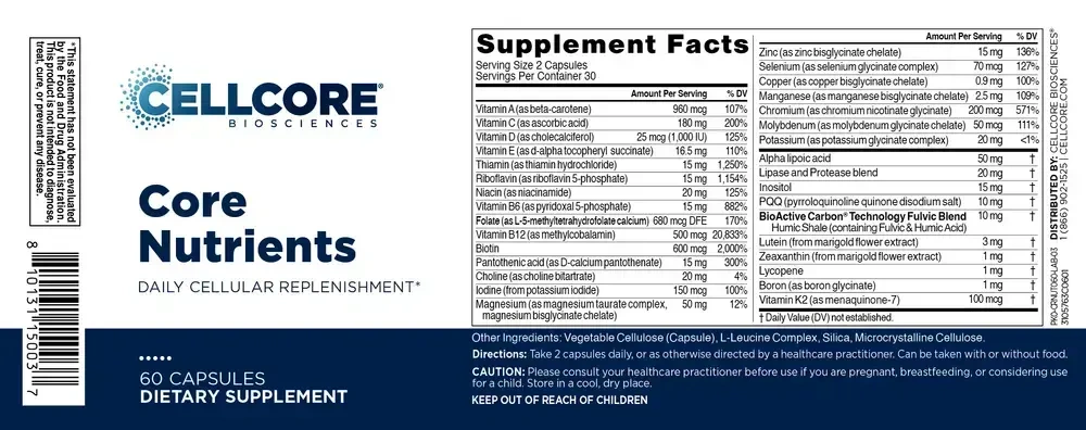 Product image for Core Nutrients.