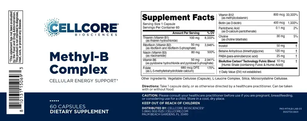 Product image for Methyl-B Complex.