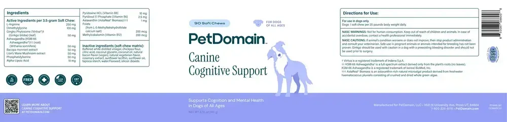 Product image for Canine Cognitive Support Soft Chews.