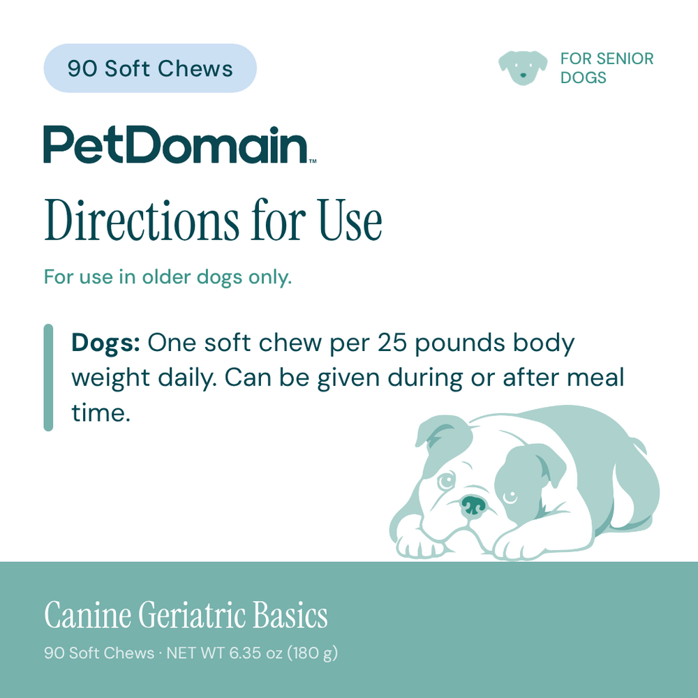 Product image for Canine Geriatric Basics Soft Chews.
