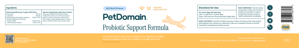 Product image for Probiotic Support Formula Soft Chews.