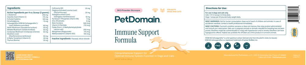 Product image for Immune Support Formula Powder.